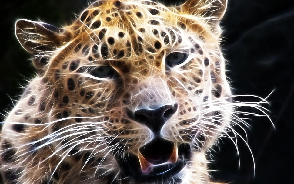 leopard digital wallpaper HD wallpaper