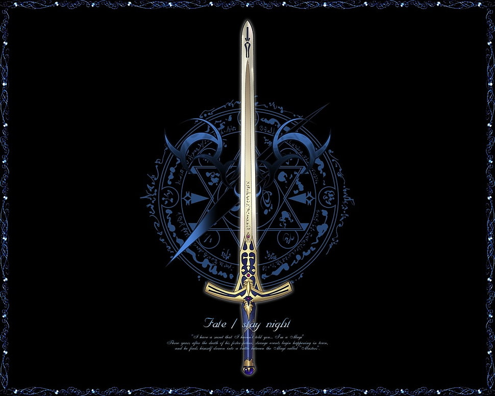 Fate: Stay Night Excalibur digital wallpaper, sword, fantasy art, Fate/Stay Night HD wallpaper