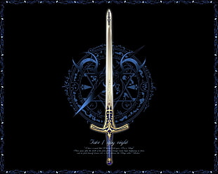 Fate: Stay Night Excalibur digital wallpaper, sword, fantasy art, Fate/Stay Night