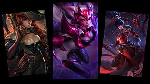 three assorted posters, League of Legends