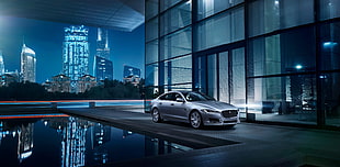 gray Jaguar XF sedan, car, urban, Jaguar HD wallpaper