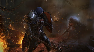 game application screengrab, Lords of the Fallen, warrior, video games