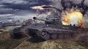 tanks digital wallpaper, World of Tanks, tank, wargaming, video games