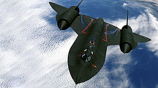 black steel aircraft, aircraft, jets, Lockheed SR-71 Blackbird, Lockheed HD wallpaper