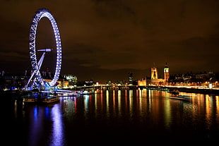 London Eye cityscape, westminster bridge HD wallpaper