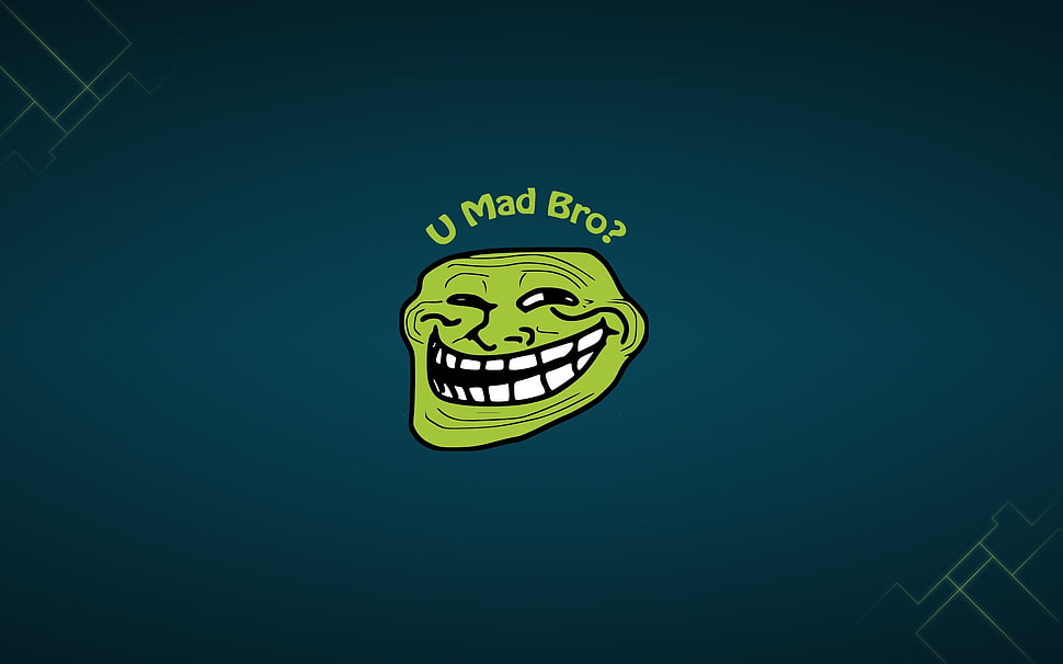 U Mad Bro Troll Meme post HD wallpaper