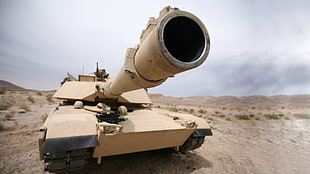 brown battle tank, tank, M1 Abrams, vehicle, military