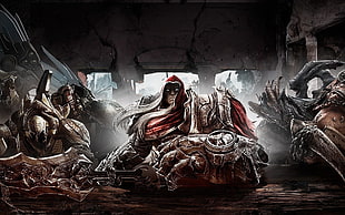 swordsman character illustration, Darksiders, war, Four Horsemen of the Apocalypse