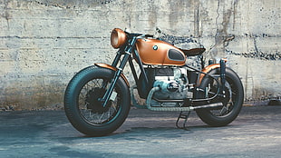 brown and black standard motorcycle