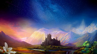 castle surrounded with mountains digital wallpaper, Odin Sphere, video games, PlayStation 2, PlayStation 4
