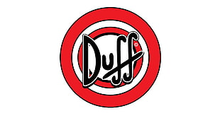 Duff logo, The Simpsons, minimalism, Duff, logo