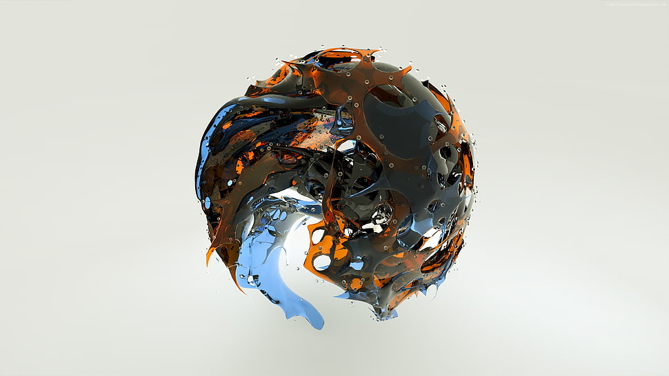 black and brown abstract illustration HD wallpaper