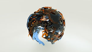 black and brown abstract illustration