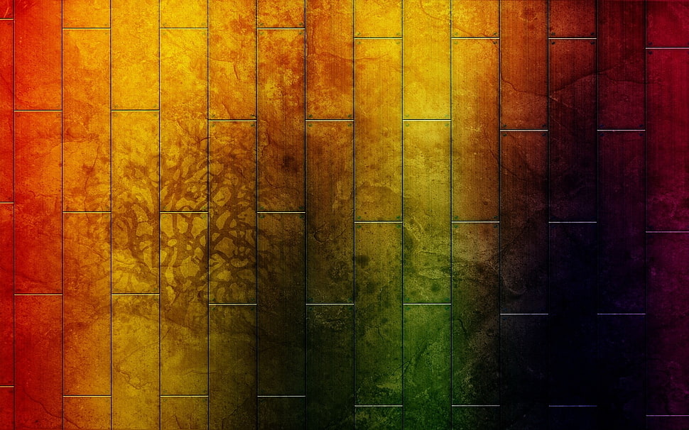 red and yellow abstract painting HD wallpaper