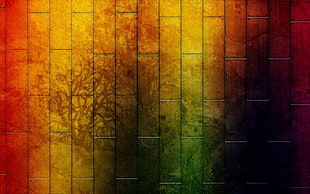 red and yellow abstract painting