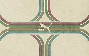 green and white wooden wall decor, Puma, simple background, abstract