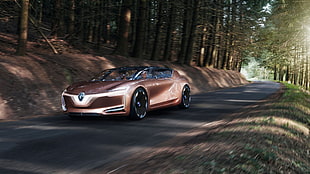 brown Renault sports car concept outdootr