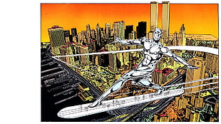 Silversurfer illustration, comics, Silver Surfer