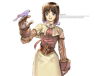 brown haired female anime character