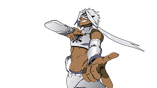 man with white crop top and pants anime character, Akame ga Kill!