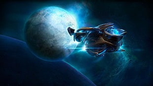 blue planet, StarCraft, Starcraft II, Protoss, video games HD wallpaper