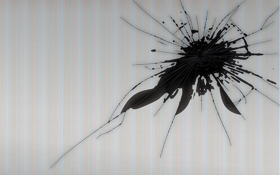 black and white broken photo HD wallpaper