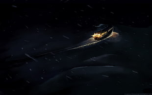 boat painting, 5 Centimeters Per Second, Makoto Shinkai 