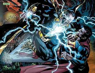 Superman versus Shazam digital wallpaper, Black Adam