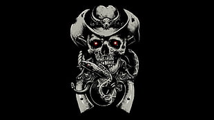Skull illustration HD wallpaper