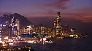 brown buildings, cityscape, city, Hong Kong, China HD wallpaper