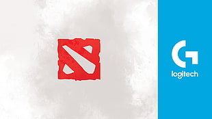 Dota 2 and Logitech G logos, Dota 2, PC gaming HD wallpaper