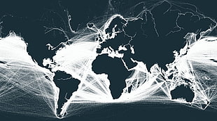 world map illustration, world map, map, continents, shipping HD wallpaper