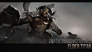 Elder Titan with text overlay, Dota 2, Elder Titan, video games HD wallpaper