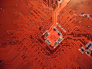 brown circuit board HD wallpaper