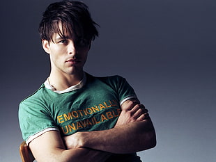 photo of James Marsden wearing green and yellow top