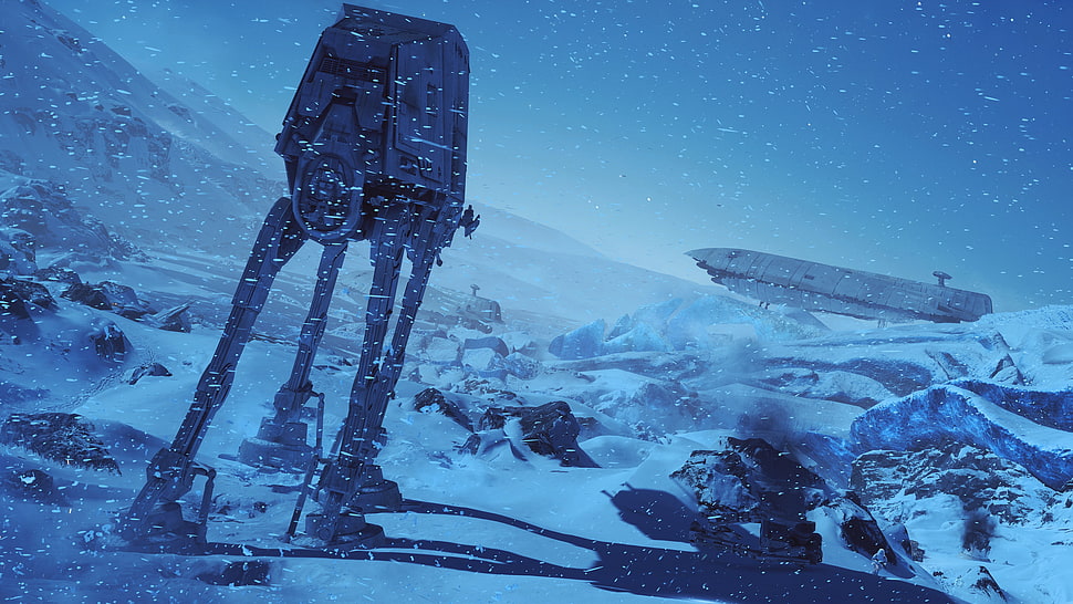 black and gray car engine, Hoth, Star Wars, video games, Star Wars: Battlefront HD wallpaper