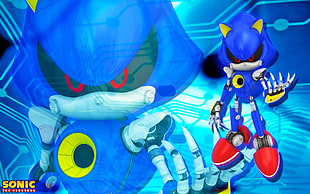 Sonic character illustration, Sonic, Sonic the Hedgehog, Metal Sonic