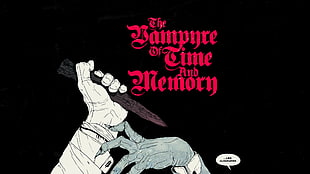 The Vampire of time and memory illustration, Queens of the Stone Age, quote, claws HD wallpaper