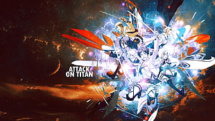 Attack on Titan digital wallpaper, Shingeki no Kyojin, Eren Jeager, Mikasa Ackerman, Armin Arlert