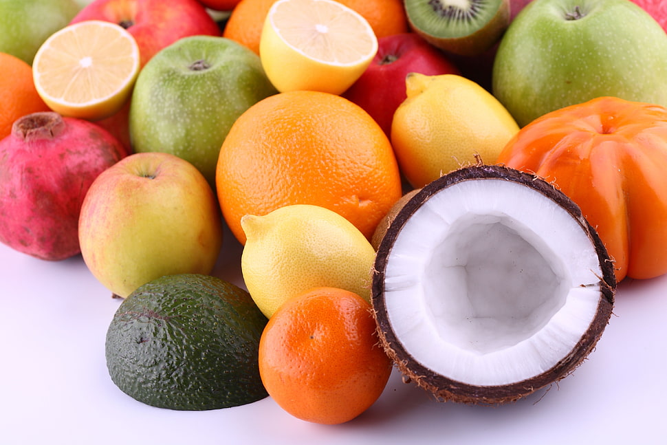 close-up photo of sliced fruits HD wallpaper