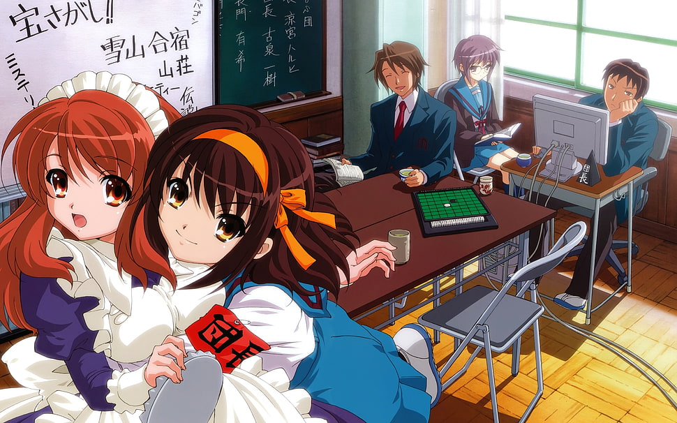 Anime characters illustration HD wallpaper