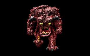 red and black monster character, Doom (game), pinky demon, CGI