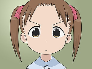 beige haired 2D girl anime character portrait