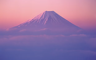 mount Fuji, Japan, landscape, mist, mountains, Mount Fuji