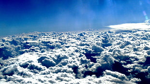 white clouds, clouds, sky