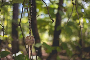 silver key, Key, Chain, Blur