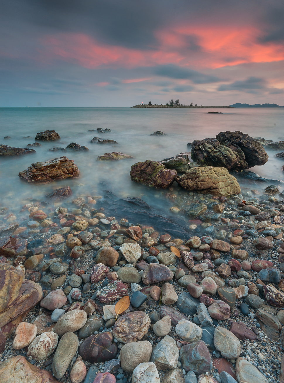 sea, dawn, landscape, beach HD wallpaper