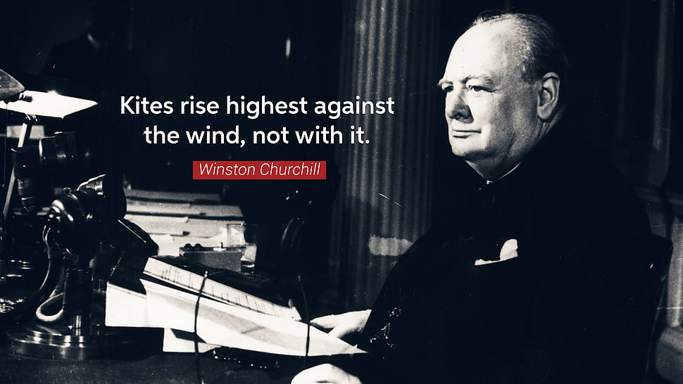 Winston Churchill, typography, quote, Winston Churchill HD wallpaper