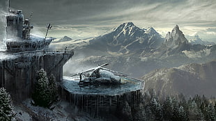 computer game scenery, concept art, Rise of the Tomb Raider, video games, snow