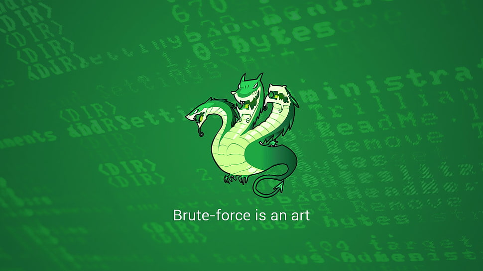 green hydra illustration, hacking, hydra, Linux, dragon HD wallpaper